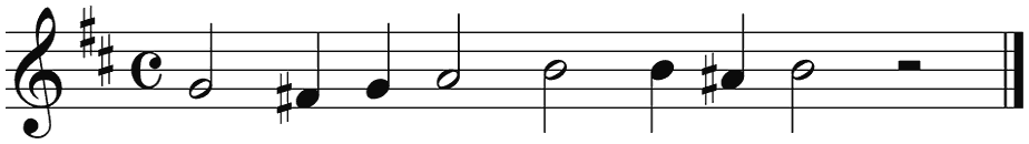 Notenbalk regel 6 (rit)