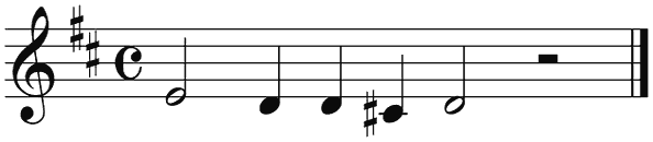 Notenbalk regel 6 (rit)